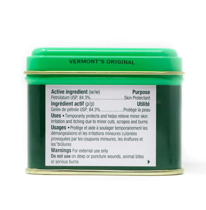 Bag Balm Skin Moisturizer 8 oz tin. The tin features a green design with the Bag Balm logo on the front. The moisturizer is known for its soothing and hydrating properties, suitable for dry or chapped skin. The tin is set against a white background.